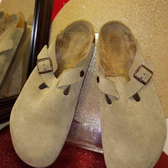 BIRKENSTOCK Boston Suede 45 Men 12 Wmn 14 - Picture 3 of 8